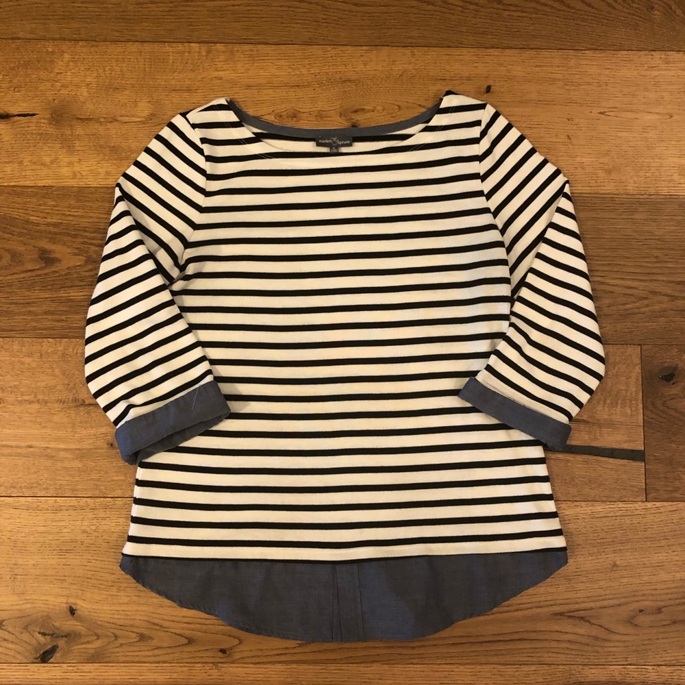Market & Spruce Evella Boatneck Top